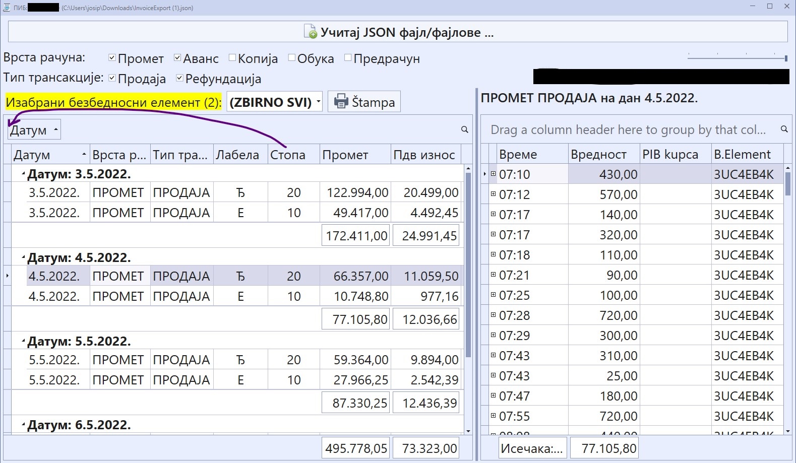 Pregled fiskalnih racuna