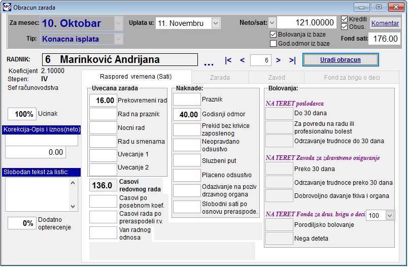 Obračun zarade